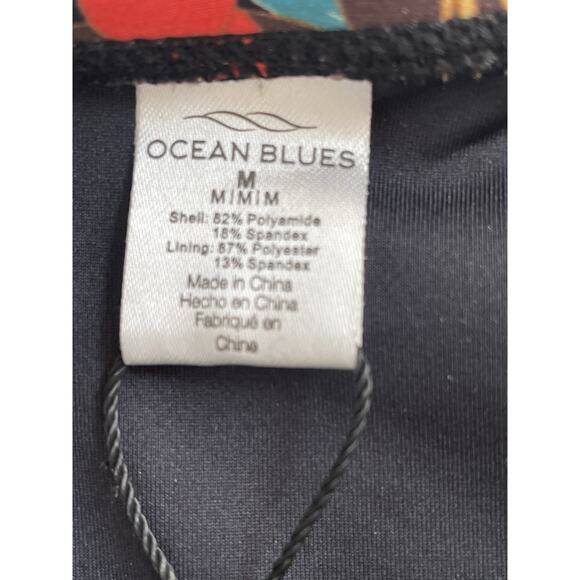 Ocean Blues Swim Bikini Bottom Multicolor Floral Swimwear - Picture 9 of 9